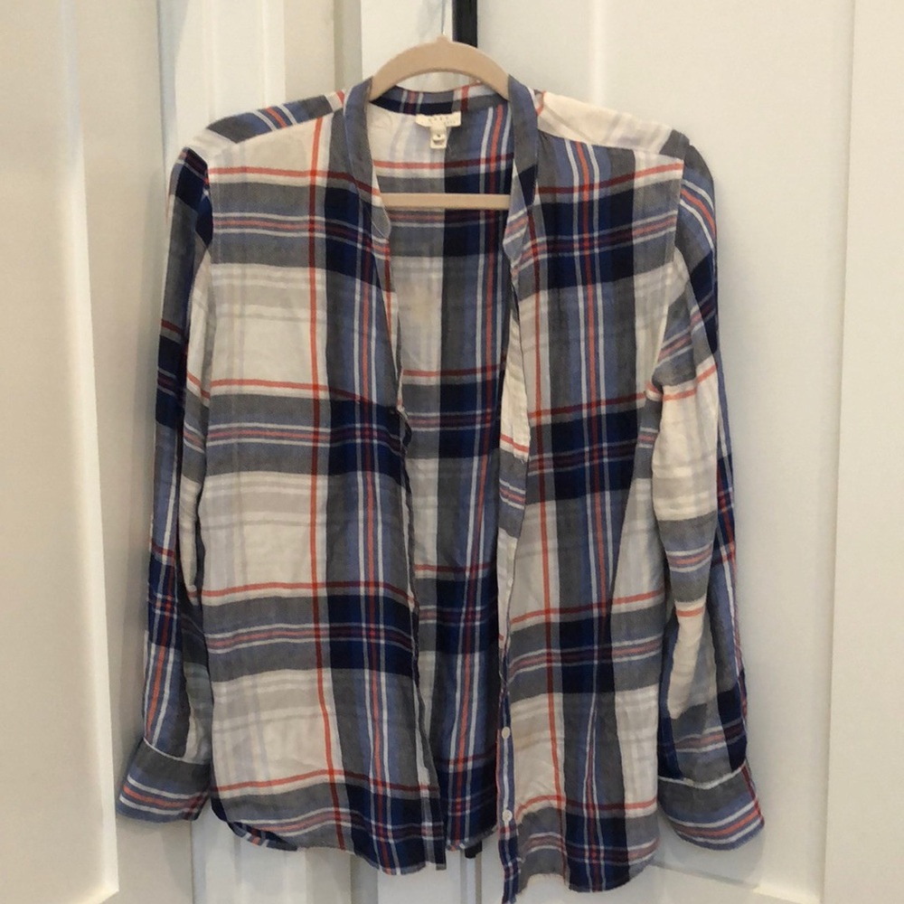 Joie Soft Button Down Medium Plaid Shirt